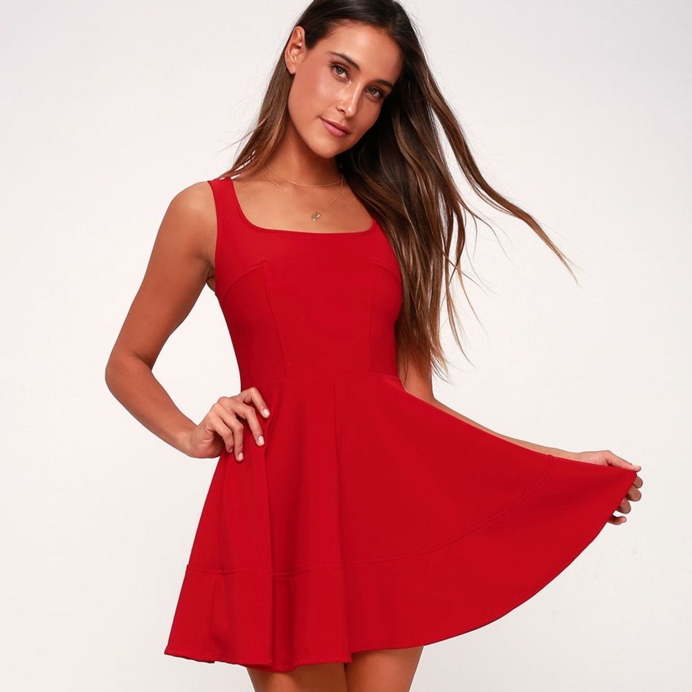 Lulu’s Home Before Daylight Red Dress